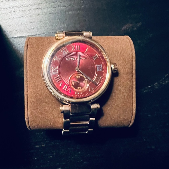 Michael Kors Gold and Red watch